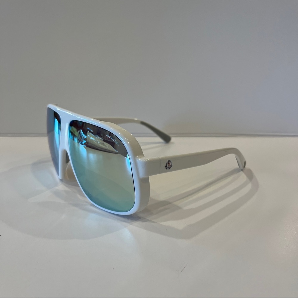 MONCLER “Diffractor” ML 0206 white shield sunglasses, 100% AUTHENTIC, NEW!! - Picture 10 of 11